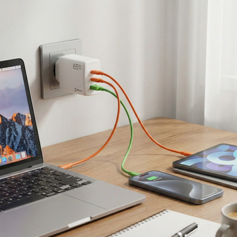 Carregador GaN HPrime Ultra 65 – 65W - 3 saídas